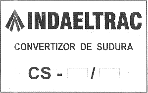 INDAELTRAC CONVERTIZOR DE SUDURA CS
