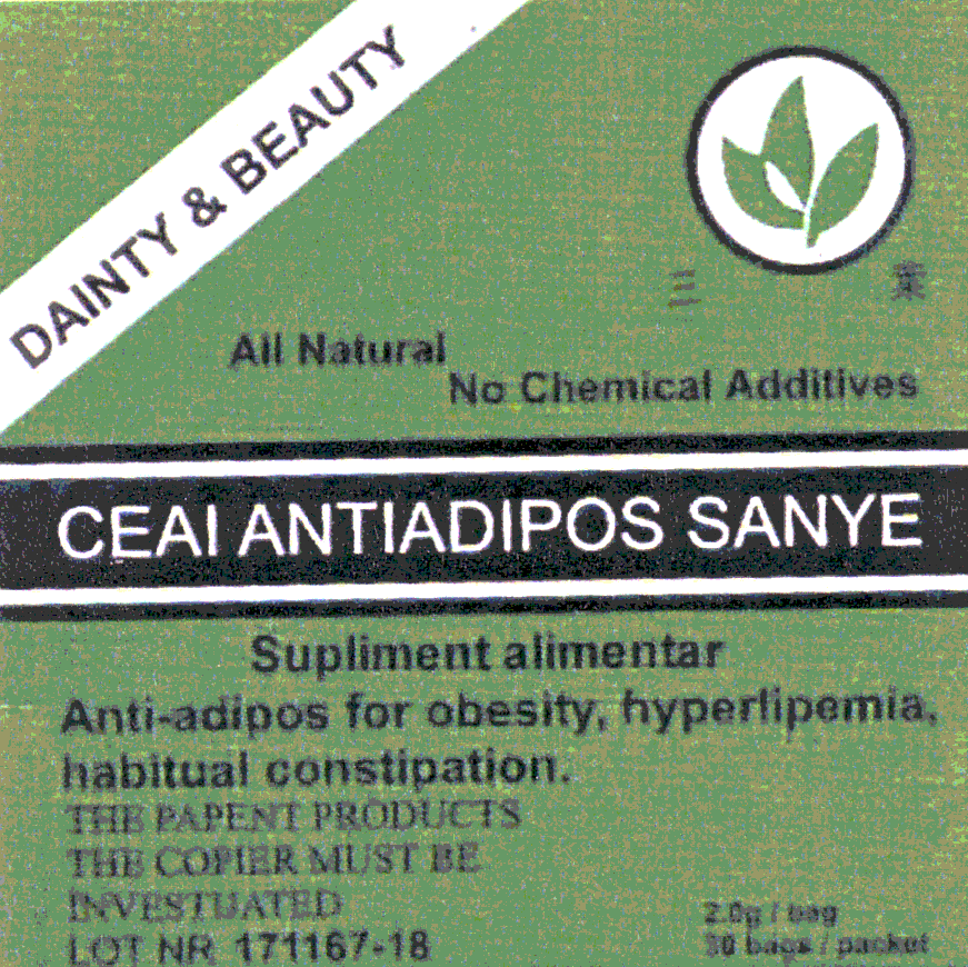 CEAI ANTIADIPOS SANYE SUPLIMENTUL TĂU ALIMENTAR