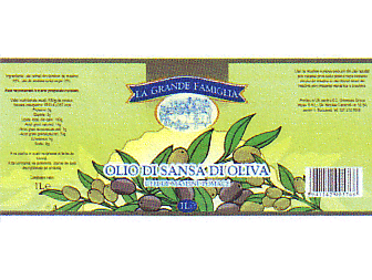 LA GRANDE FAMIGLIA OLIO DI SANSA DI OLIVA