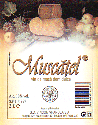 MUSCĂŢEL VIN DE MASĂ DEMIDULCE