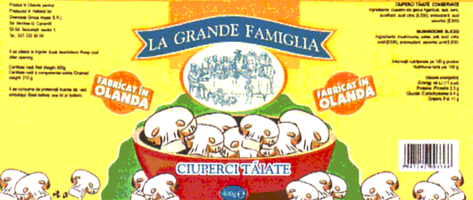 LA GRANDE FAMIGLIA CIUPERCI TĂIATE