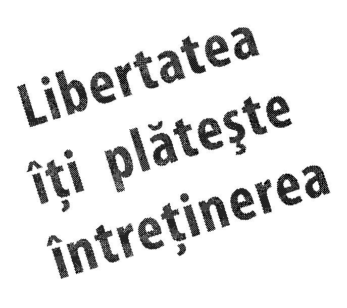 LIBERTATEA ITI PLATESTE INTRETINEREA