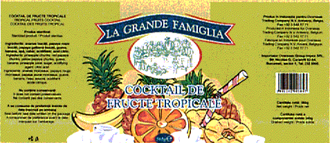 LA GRANDE FAMIGLIA COCKTAIL DE FRUCTE TROPICALE