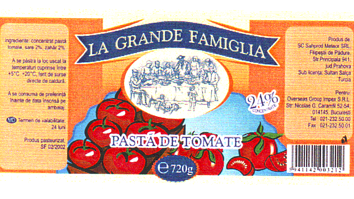 LA GRANDE FAMIGLIA PASTĂ DE TOMATE