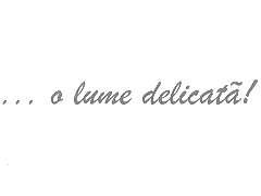 ... O LUME DELICATĂ!