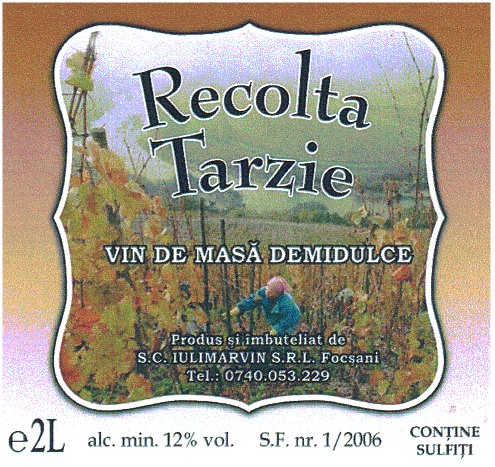 Recolta Tarzie VIN DE MASĂ DEMIDULCE