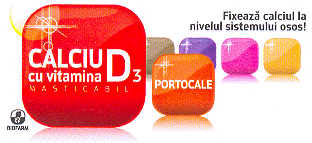 CALCIU cu vitamina D3 PORTOCALE