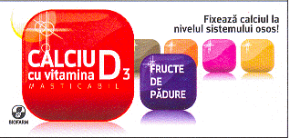 CALCIU cu vitamina D3 FRUCTE DE PĂDURE
