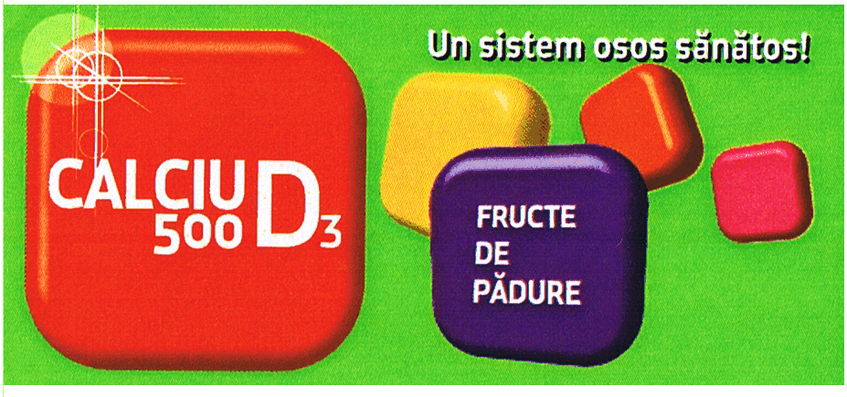CALCIU 500 D3 FRUCTE DE PĂDURE