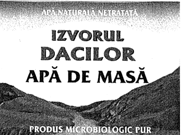 Apa de masa - Izvorul Dacilor