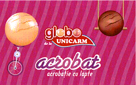 globo de la UNICARM-ACROBAT acrobaţie cu lapte