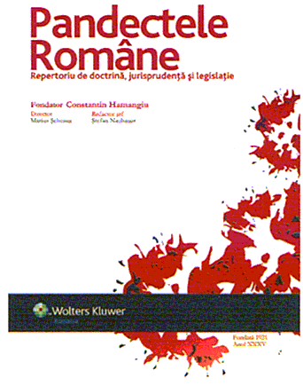 Pandectele Române, Repertoriu de doctrină, jurisprudenţă şi legislaţie Wolters Kluwer România