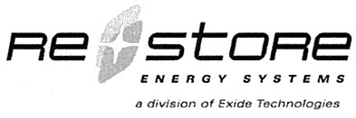 RESTORE ENERGY SYSTEMS a division of Exide Technologies