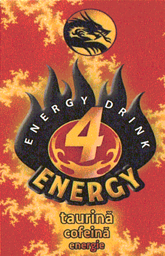 ENERGY DRINK 4 ENERGY taurină cofeină energie