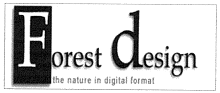 Forest design the nature in digital format