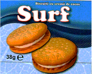 Biscuiţi cu cremă de cocos SURF