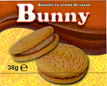 Biscuiţi cu crema de cacao BUNNY