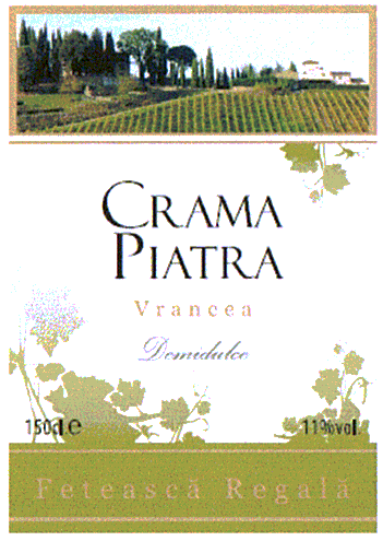 CRAMA PIATRA Vrancea Demidulce