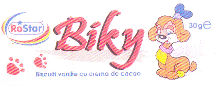 ROSTAR Biky Biscuiţi vanilie cu crema de cacao