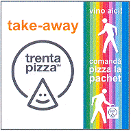 take-away trenta pizza vino aici! comandă pizza la pachet