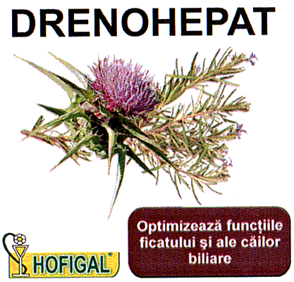 HOFIGAL DRENOHEPAT Optimizează funcţiile ficatului şi ale căilor biliare
