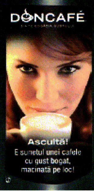 DONCAFE Ascultă ! E sunetul unei cafele cu gust bogat, măcinată pe loc !