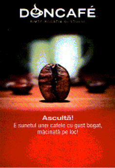 DONCAFE Ascultă! E sunetul unei cafele cu gust bogat, măcinată pe loc!