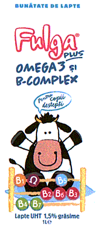 Bunătate de lapte FULGA plus omega 3 şi b+complex. PENTRU COPII DEŞTEPŢI