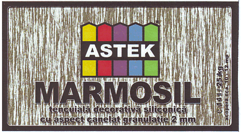 ASTEK MARMOSIL tencuială decorativă siliconică cu aspect canelat granulaţie 2 mm