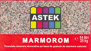 ASTEK MARMOROM - TENCUIALA MINERALA DECORATIVA PE BAZĂ DE GRANULE DE MARMURĂ NATURALĂ