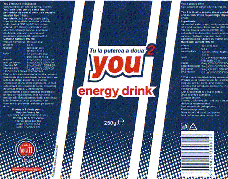 Tu la puterea a doua 2 you energy drink