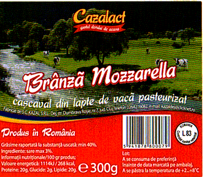 Cazalact gustul dorului de acasă Brânză Mozzarella