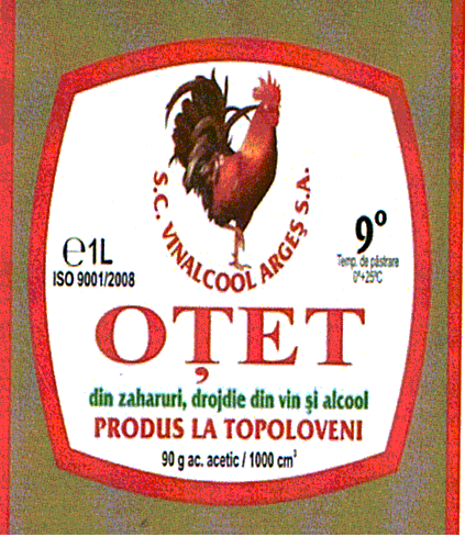 SC VINALCOOL ARGES SA OŢET PRODUS LA TOPOLOVENI