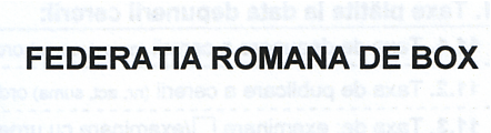 FEDERATIA ROMANA DE BOX