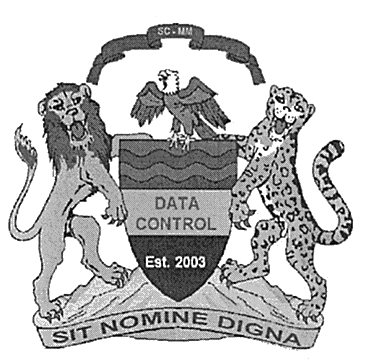 SC MM DATA CONTROL Est. 2003 SIT NOMINE DIGNA