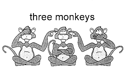 three monkeys