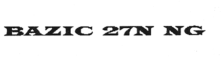 BAZIC 27N NG