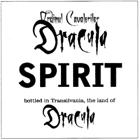 Ordinul Cavalerilor Dracula SPIRIT bottled in Transilvania, the land of Dracula