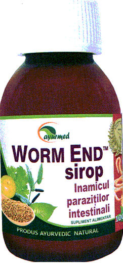 ayurmed WORM END sirop Inamicul paraziţilor intestinali