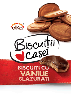 ALKA BISCUIŢII CASEI BISCUIŢI CU VANILIE GLAZURAŢI