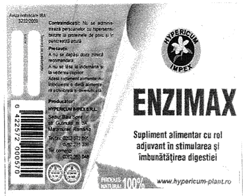 ENZIMAX Supliment alimentar cu rol adjuvant în stimularea şi îmbunătăţirea digestiei