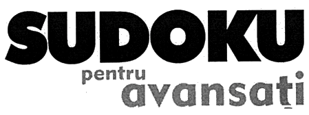 SUDOKU pentru avansati