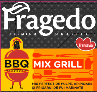 Fragedo BBQ MIX GRILL Transavia MIX PERFECT DE PULPE, ARIPIOARE ŞI FRIGĂRUI DE PUI MARINATE