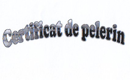 Certificat de pelerin