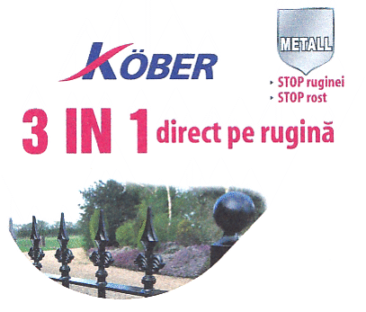 KOBER 3 IN 1 direct pe rugina METALL STOP ruginei STOP rost