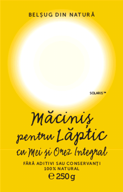 Măciniş pentru Lăptic cu mei şi orez integral BELŞUG DIN NATURĂ SOLARIS