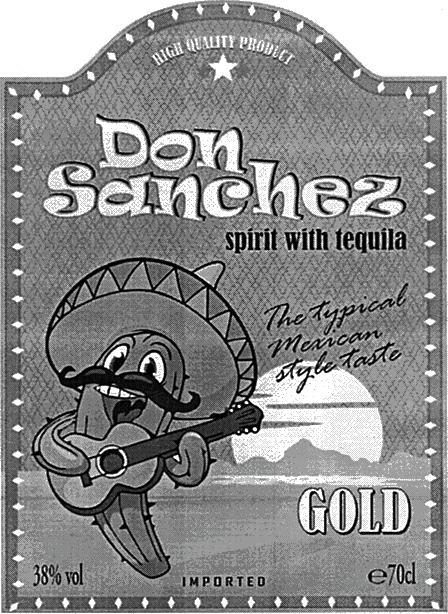 Don Sanchez spirit with tequila GOLD