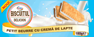 RoStar BISCUITUL DELICIOS petit beurre cu cremă de lapte