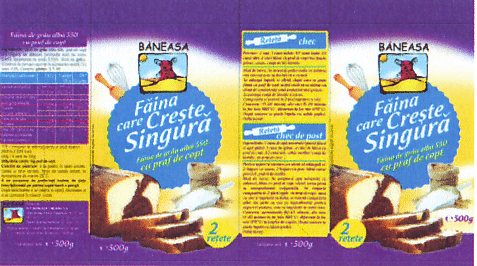 BĂNEASA; FĂINA CARE CREŞTE SINGURĂ; făina de grâu albă 550 cu praf de copt