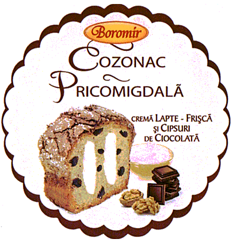 BOROMIR-COZONAC PICOMIGDALĂ CREMĂ LAPTE - FRIŞCĂ ŞI ClPSURl DE CIOCOLATĂ